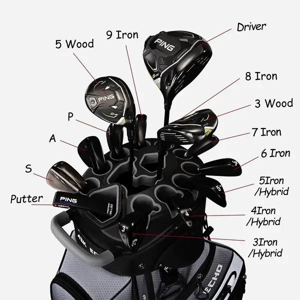Ask Echo T-Lock Golf Cart Bag - Quiet 14-Way Full-Length Divider,best golf bags,golf bags for men,High-Density Nylon Resists Wear, Ice-Ready Pocket, Nylon Fabric, Golf Accessory