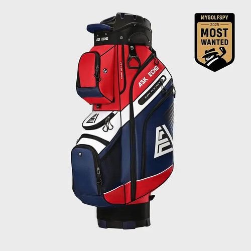 Ask Echo T-Lock Golf Cart Bag - Quiet 14-Way Full-Length Divider,best golf bags,golf bags for men,High-Density Nylon Resists Wear, Ice-Ready Pocket, Nylon Fabric, Golf Accessory
