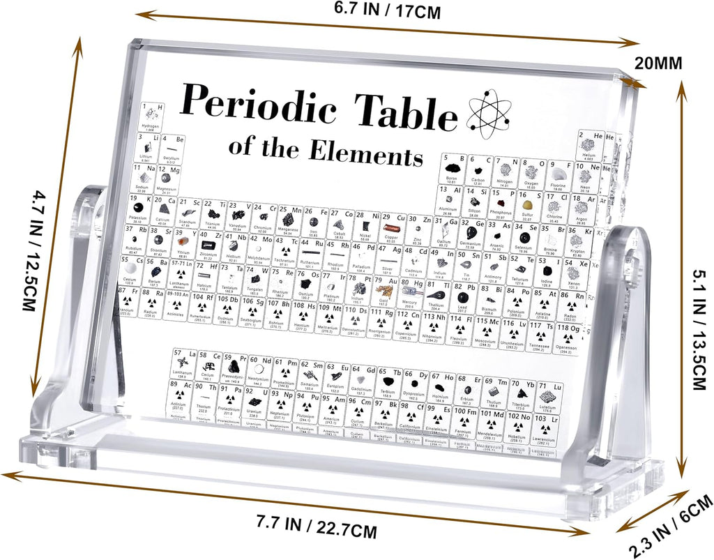 Acrylic Periodic Table with Real Elements Inside