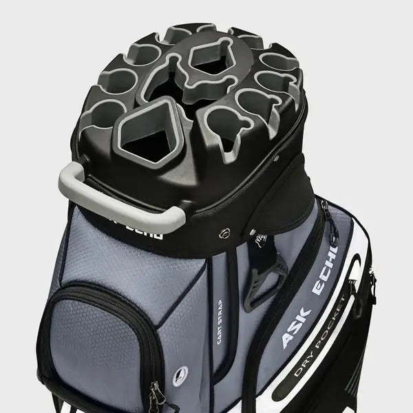 Ask Echo T-Lock Golf Cart Bag - Quiet 14-Way Full-Length Divider,best golf bags,golf bags for men,High-Density Nylon Resists Wear, Ice-Ready Pocket, Nylon Fabric, Golf Accessory